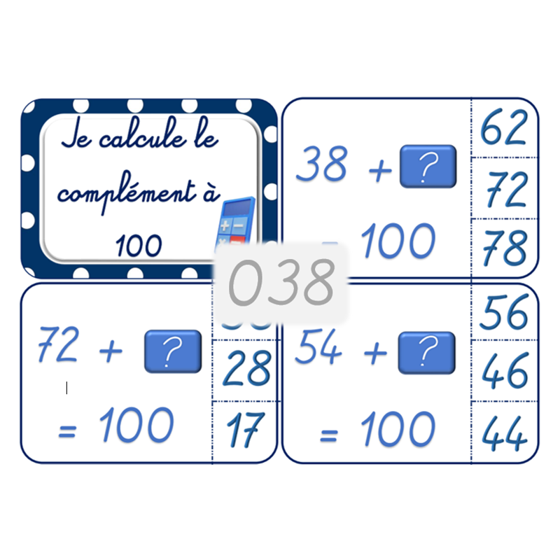 038 je calcule le compl ment 100