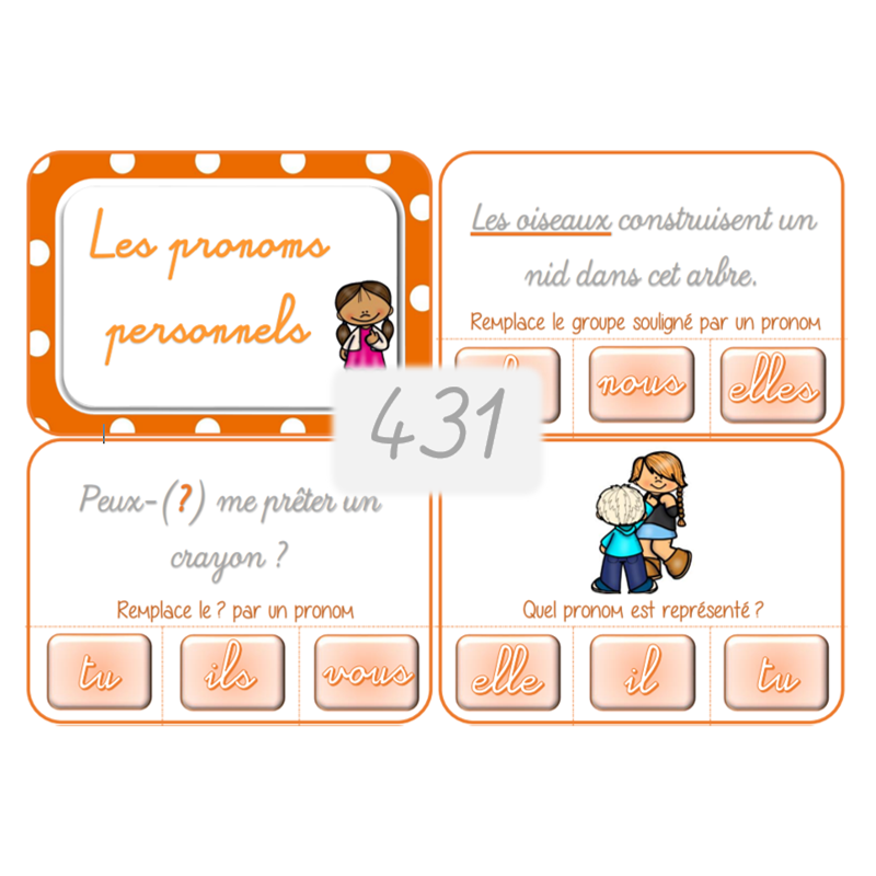 431 Les pronoms personnels