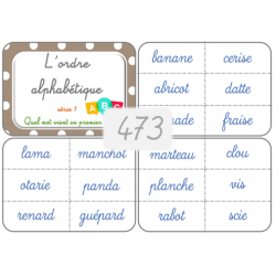 473 - l'ordre alphabétique...