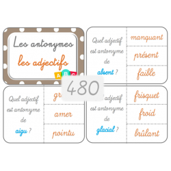 480 - les antonymes adjectifs