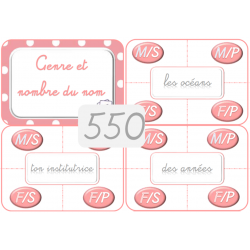 550 - genre et nombre du nom