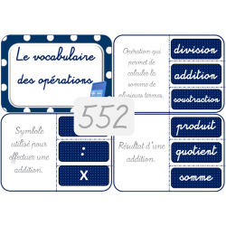 552 - Vocabulaire des...