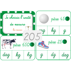 205 - Je choisis l'unité de...