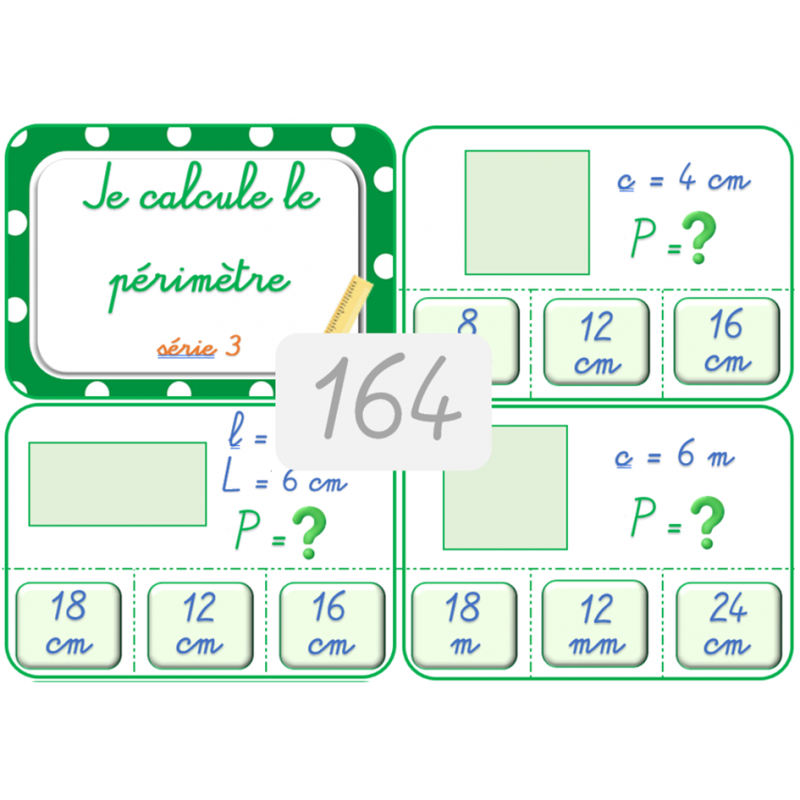 164 - Je calcule le périmètre (carré et rectangle)