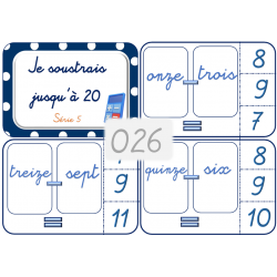 026 - Je soustrais jusqu'à 20 - série 5