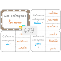 479 - Les antonymes - les noms