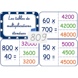 809 - Les tables de...