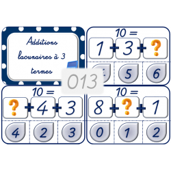 013 - Additions lacunaires...