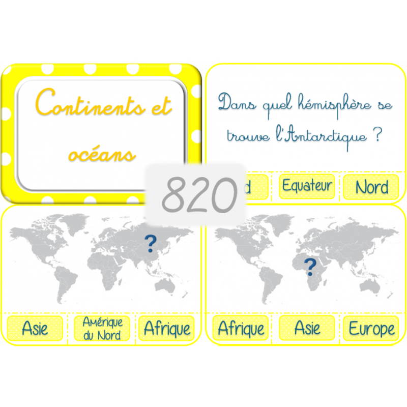 820 - Continents et océans