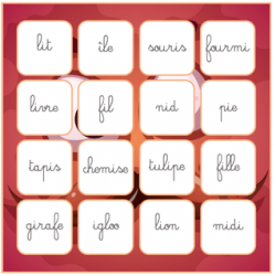 Puzzle de lecture lettre i